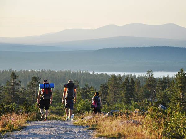 Hike around the forest and lake in Lahti