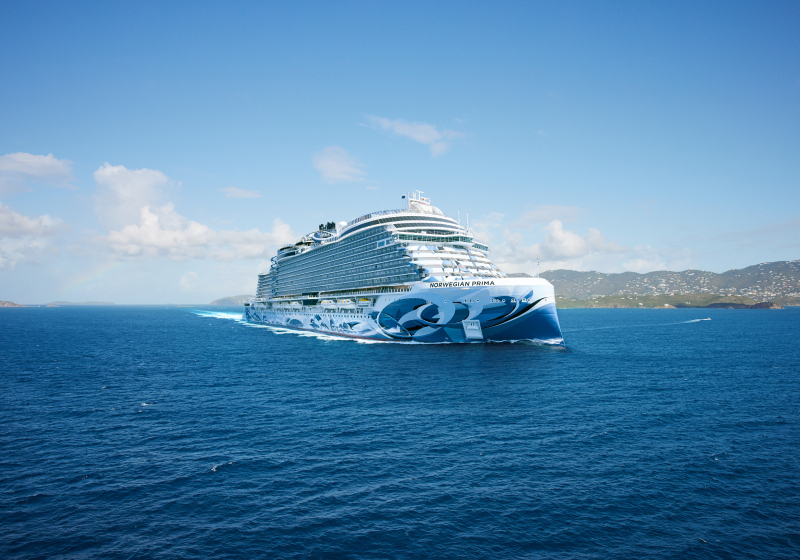 Cruise ship at sea